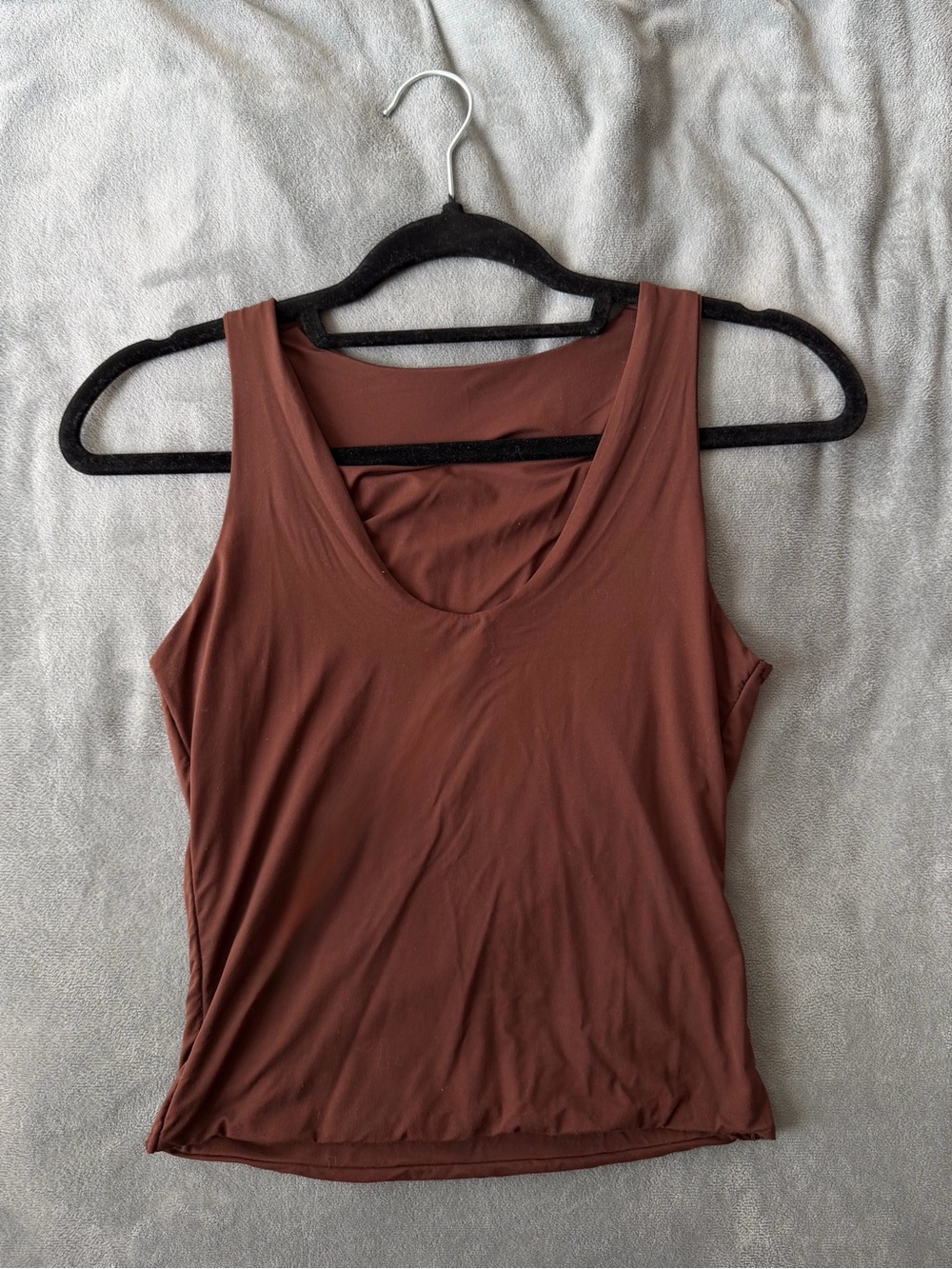 Women's Scoop Neck Tank Top - Brown